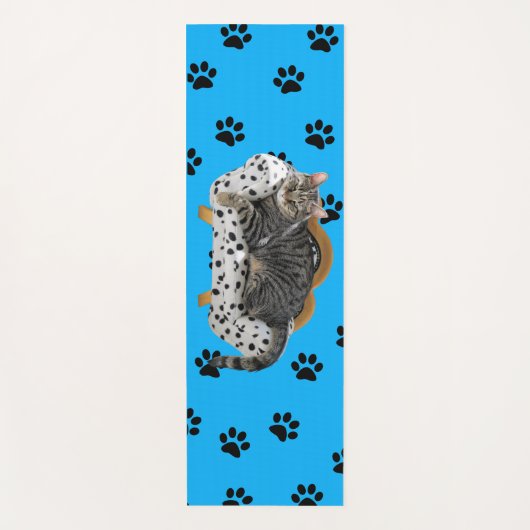 Yoga Mat Lazy Cat w/Paws Yogamatte (Vorderseite)
