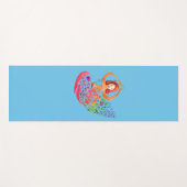 Yoga Mat Meditation rainbow colors Woman Design Yogamatte (Vorderseite (Horizontal))