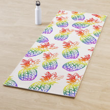 Yoga Mat mit einer lebhaften Ananas