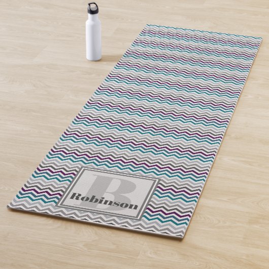 Yoga Mat - Mit Monogramm Zickzack Zigzag Yogamatte (Beispiel)