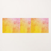 Yoga Mat mit rosa Hintergrund und gelben Stielen Yogamatte (Rückseite (Horizontal))