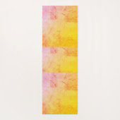 Yoga Mat mit rosa Hintergrund und gelben Stielen Yogamatte (Rückseite)