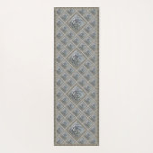 Yoga Mat mit schönen grauen Sukkulturen Yogamatte (Rückseite)