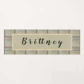 Yoga Mat-Muster in Weiß und Schwarz Yogamatte (Vorderseite (Horizontal))