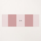 Yoga Mat - Personalised Pink Stripes Pattern Yogamatte (Vorderseite (Horizontal))