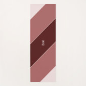 Yoga Mat - Personalised Pink Stripes Pattern Yogamatte (Vorderseite)