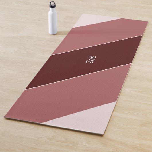 Yoga Mat - Personalised Pink Stripes Pattern Yogamatte (Beispiel)