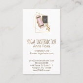 *~* Yoga Mat Yoga Instructor Gold Glitzer Polygon Visitenkarte (Rückseite)