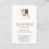 *~* Yoga Mat Yoga Instructor Polygon Glitzer Gold Visitenkarte (Rückseite)