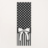 Yoga Mats Yoga Black and White Punkt Strip Yogamatte (Vorderseite)