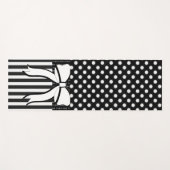 Yoga Mats Yoga Black and White Punkt Strip Yogamatte (Vorderseite (Horizontal))