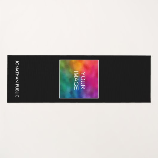 Yoga Matt Fitness Name Template Hinzufügen Bild Yogamatte (Vorderseite (Horizontal))