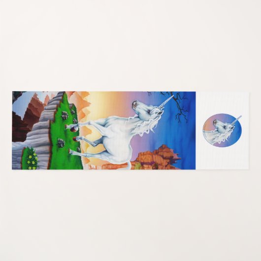 Yoga matt magische Fantasie Einhorn Yogamatte (Vorderseite (Horizontal))