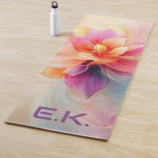 Yoga-Matte Anpassen Chic Floral Wasserfarbe Yogamatte