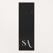 Yoga-Matte für Black Glitzer mit benutzerdefiniert Yogamatte (Vorderseite)