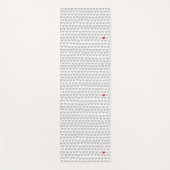 Yoga-Matte - graues Herz-Rot-Herz Yogamatte (Vorderseite)