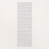 Yoga-Matte - graues Herz-Rot-Herz Yogamatte (Rückseite)