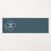 Yoga-Matte | Modernes geometrisches Monogramm Anfa Yogamatte (Vorderseite (Horizontal))