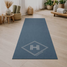 Yoga-Matte | Modernes geometrisches Monogramm Anfa
