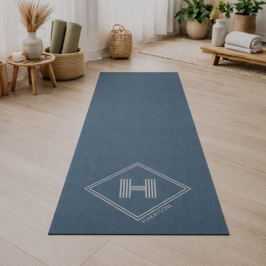 Yoga-Matte | Modernes geometrisches Monogramm Anfa Yogamatte