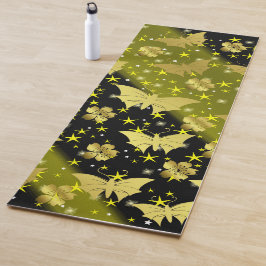 Yoga, Matte, Muster, farbig, Sport, Spiel, Gold, Yogamatte