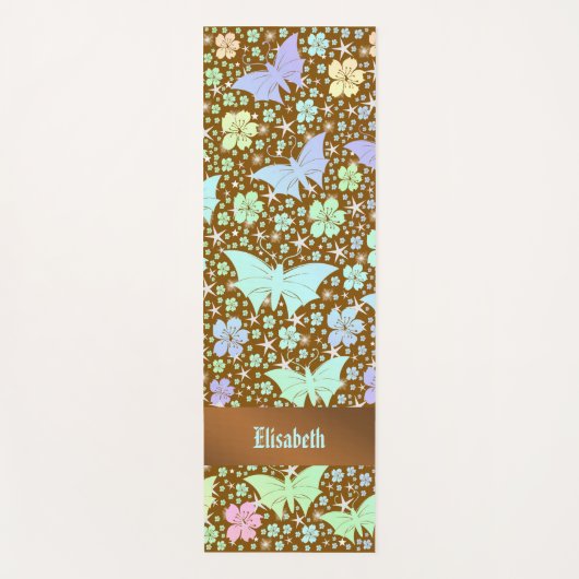 Yoga, Matte, Muster, farbig, Sport, Spiel, Gold, Yogamatte (Vorderseite)