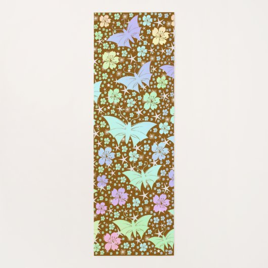 Yoga, Matte, Muster, farbig, Sport, Spiel, Gold, Yogamatte (Rückseite)