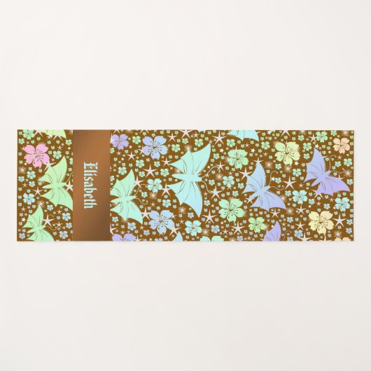 Yoga, Matte, Muster, farbig, Sport, Spiel, Gold, Yogamatte (Vorderseite (Horizontal))