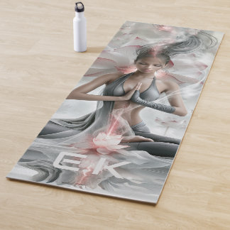 Yoga-Matte rosa & grau ruhig luxuriös kundenspezif Yogamatte