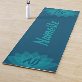 Yoga-Matten-- "Namaste" Wort - helle u. dunkle Yogamatte