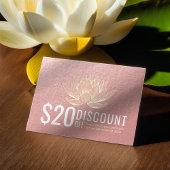YOGA Mediation Discount Coupon Treue Gold Lotus