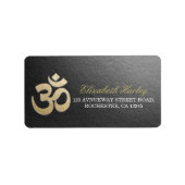 Yoga Mediation Instructor Adressaufkleber (Vorne)