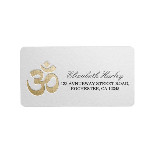 Yoga Mediation Instructor Adressaufkleber (Vorne)