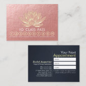Yoga Mediation Instructor Class Pass Loyalität Treuekarte (Vorne/Hinten)