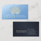 Yoga Mediation Instructor Class Pass Loyalität Treuekarte (Vorne/Hinten)