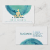 Yoga Mediation Instructor Class Pass Loyalty Card Treuekarte (Vorne/Hinten)