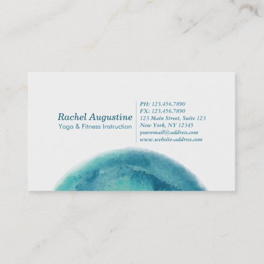 Yoga Mediation Instructor Class Pass Loyalty Card Treuekarte (Rückseite)