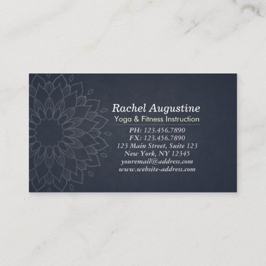 Yoga Mediation Instructor Class Pass Loyalty Card Treuekarte (Rückseite)