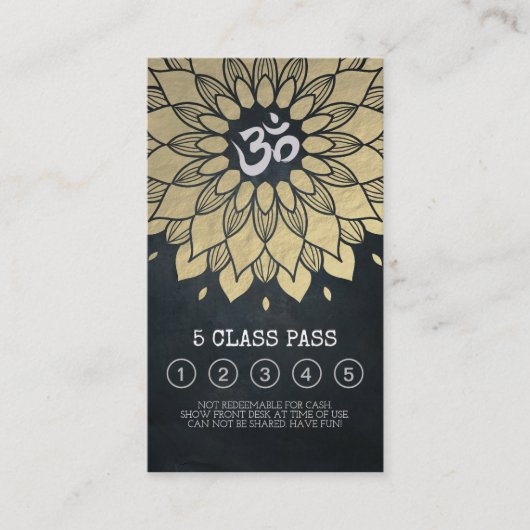 Yoga Mediation Instructor Class Pass Loyalty Card Treuekarte (Vorderseite)