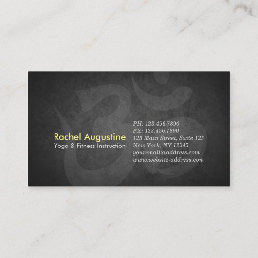 Yoga Mediation Instructor Class Pass Loyalty Card Treuekarte (Rückseite)