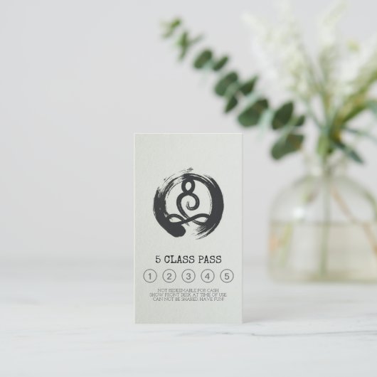 Yoga Mediation Instructor Class Pass Loyalty Card Treuekarte (Stehend Vorderseite)
