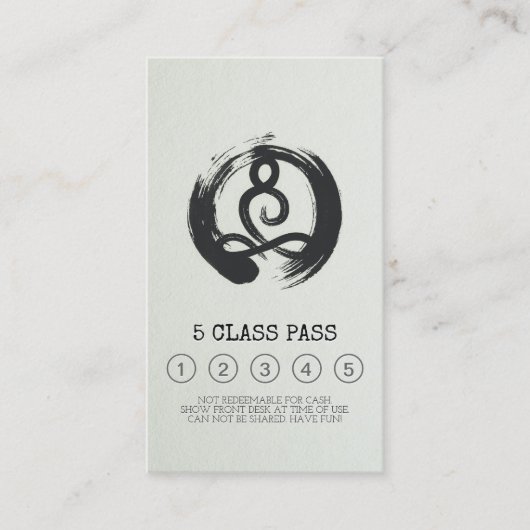 Yoga Mediation Instructor Class Pass Loyalty Card Treuekarte (Vorderseite)