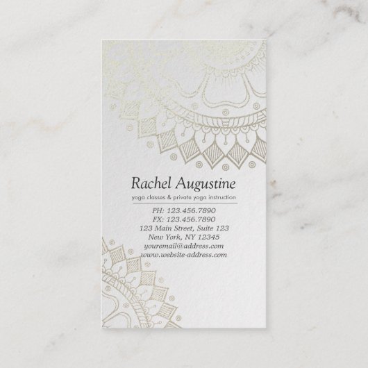 Yoga Mediation Instructor Class Pass Loyalty Card Treuekarte (Rückseite)