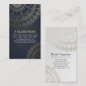 Yoga Mediation Instructor Class Pass Loyalty Card Treuekarte (Vorne/Hinten)