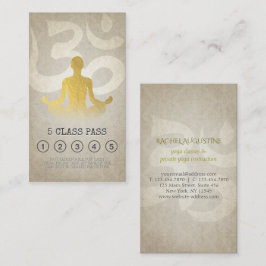 Yoga Mediation Instructor Class Pass Loyalty Card Treuekarte