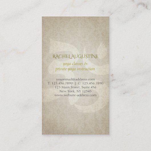 Yoga Mediation Instructor Class Pass Loyalty Card Treuekarte (Rückseite)