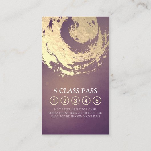 Yoga Mediation Instructor Class Pass Loyalty Card Treuekarte (Vorderseite)