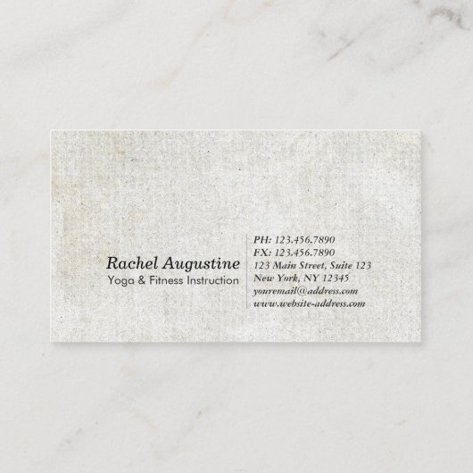 Yoga Mediation Instructor Class Pass Loyalty Card Treuekarte (Rückseite)