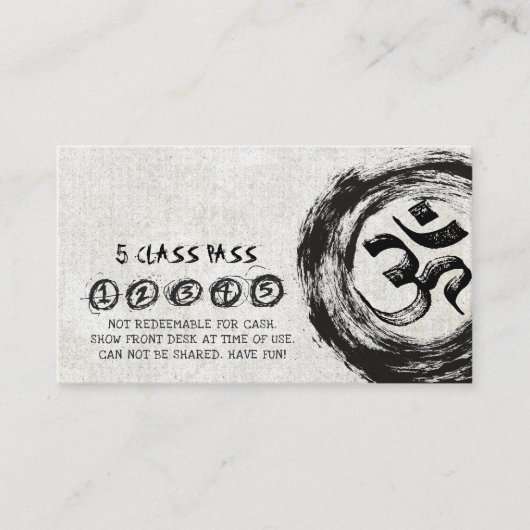 Yoga Mediation Instructor Class Pass Loyalty Card Treuekarte (Vorderseite)