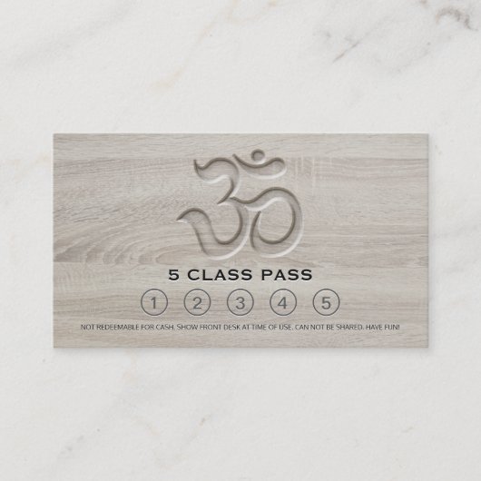 Yoga Mediation Instructor Class Pass Loyalty Card Treuekarte (Vorderseite)
